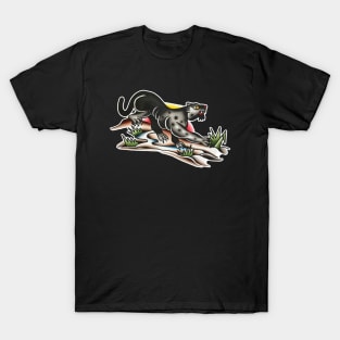 Prowling Panther Tattoo Design T-Shirt